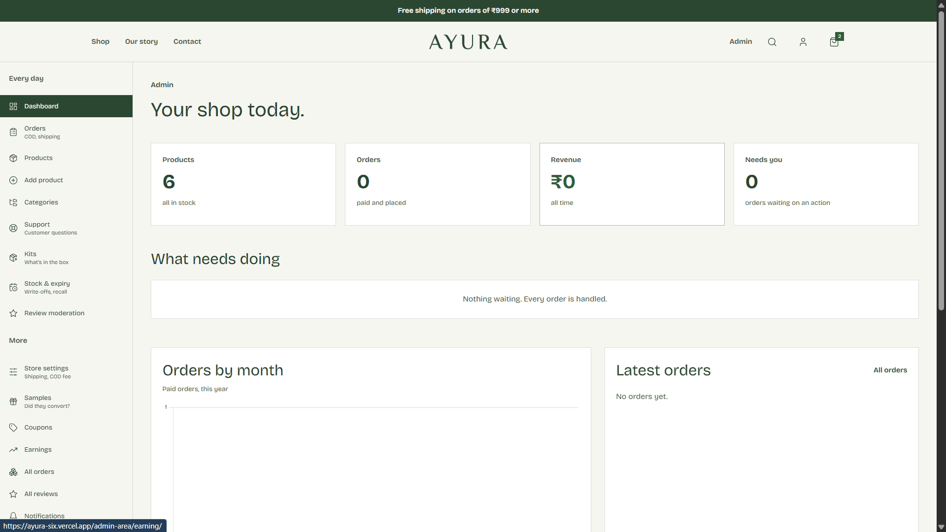Ayura - Ecommerce project detail 4