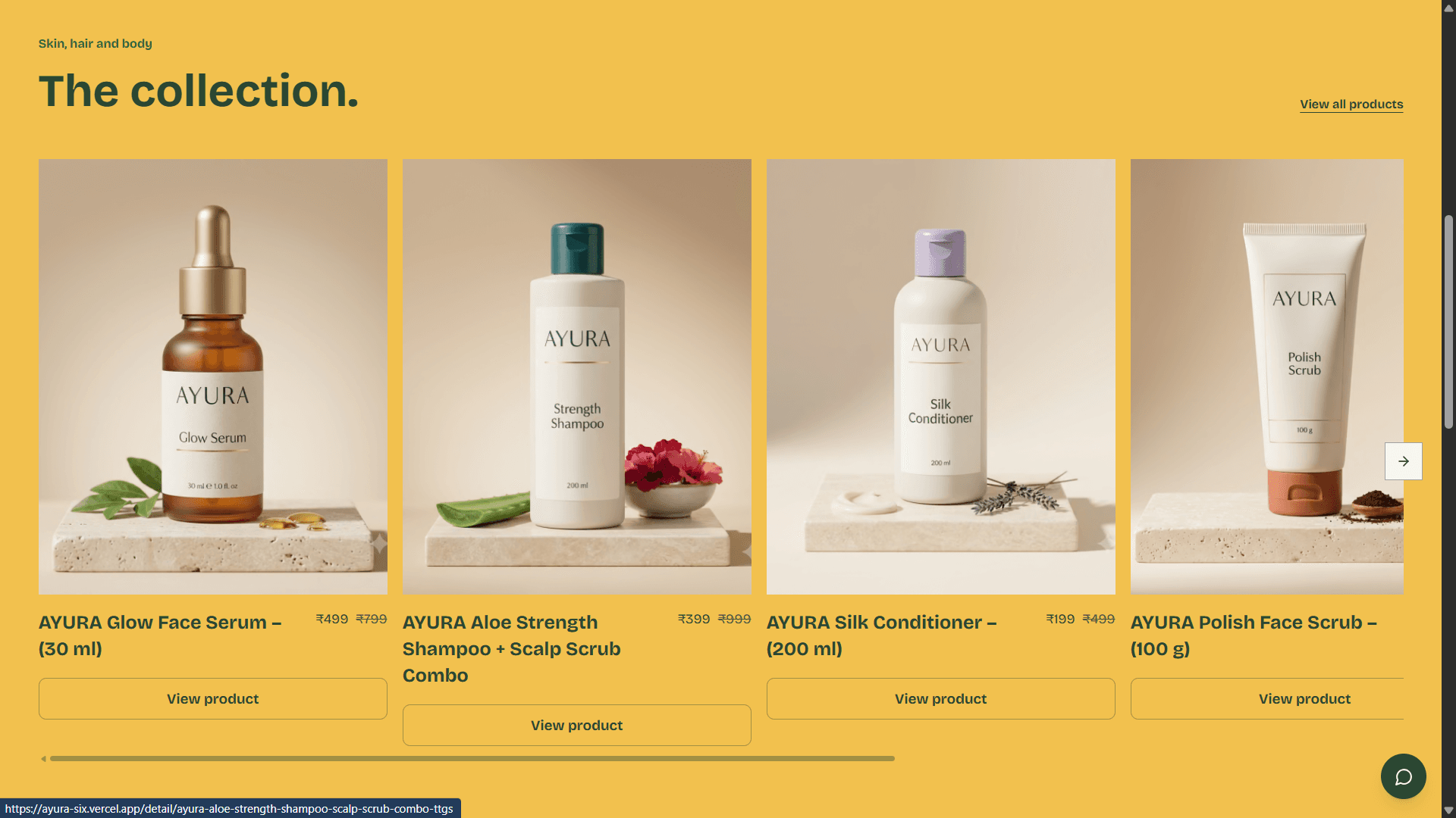 Ayura - Ecommerce project detail 1