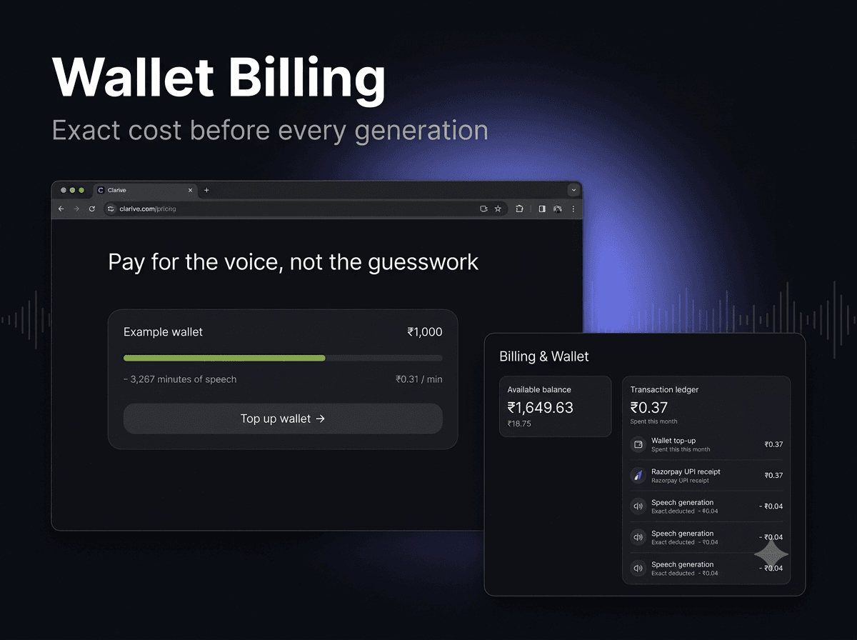 Clarivo — AI Voice Platform for Indian Languages project detail 5